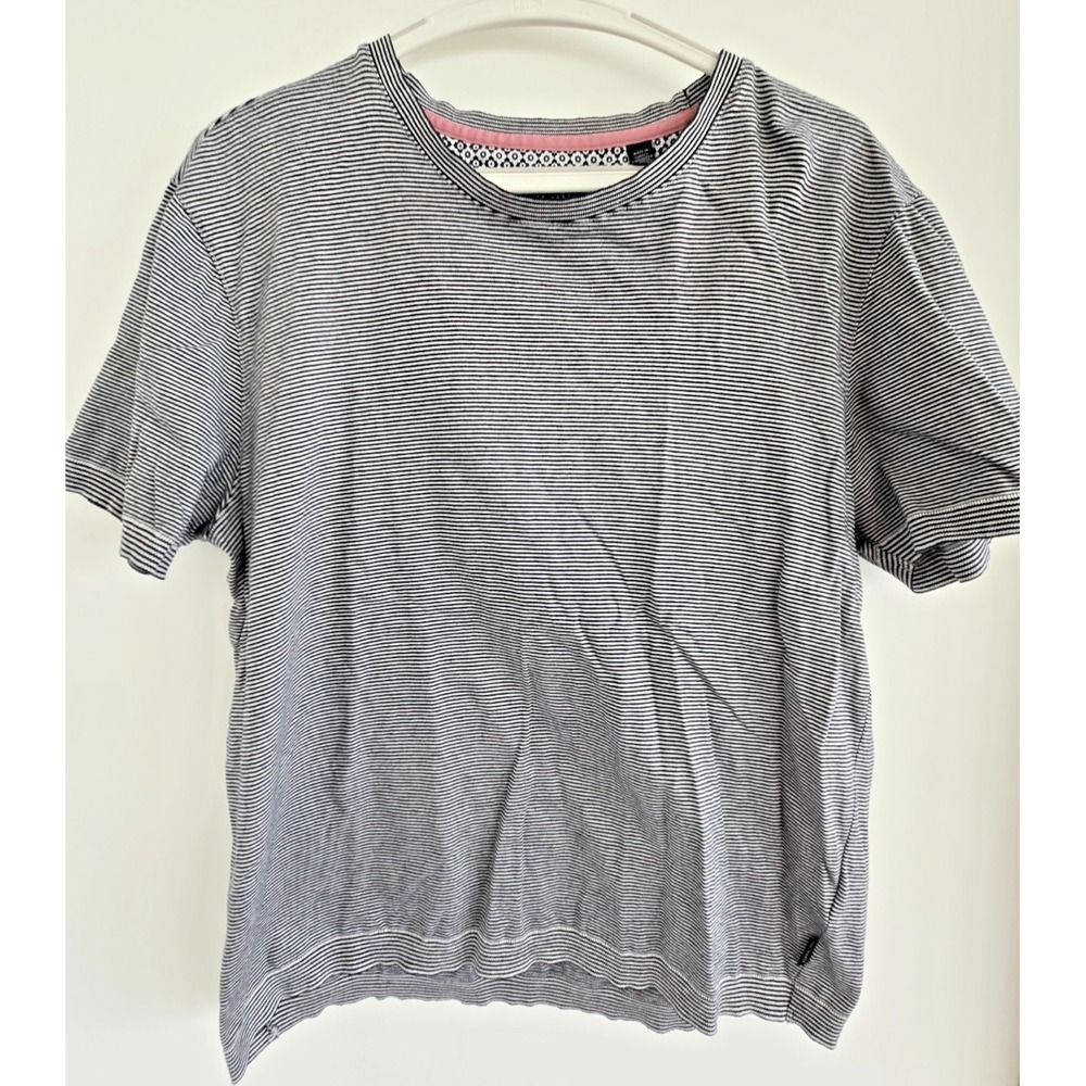 Ted Baker Knit T-Shirt Men S Striped Preppy London Minimalist Quiet Luxury